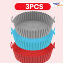 Kit 5 Forma De Silicone Para Air Fryer Forno Microondas Fritadeira Assadeira Reutilizável Antiaderente Flexível