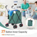 Folding Hand Truck Black Big Lightweight Cart Portable Telescopic Dolly Backpack Luggage Travel Moving Shopping Trolley