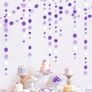11Ft Lavender Purple White Paper Love Heart Garlands Wall Hanging Banner Decorations For Wedding Sweet Birthday Bridal Shower