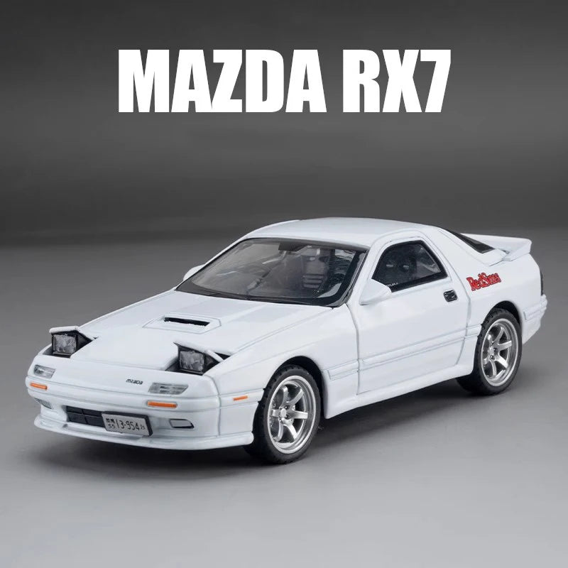 1:32 Mazda RX7 AE86 JDM Mazda MX5 Car Model Alloy Car Die Cast Toy Car Model Sound and light Children's Toy Collectibles