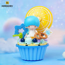 New Keeppley Sanrio Building Block Kuromi Gemini Hellokitty Cartoon Ice Cream Cake Decoration Model Children's Toy Birthday Gift