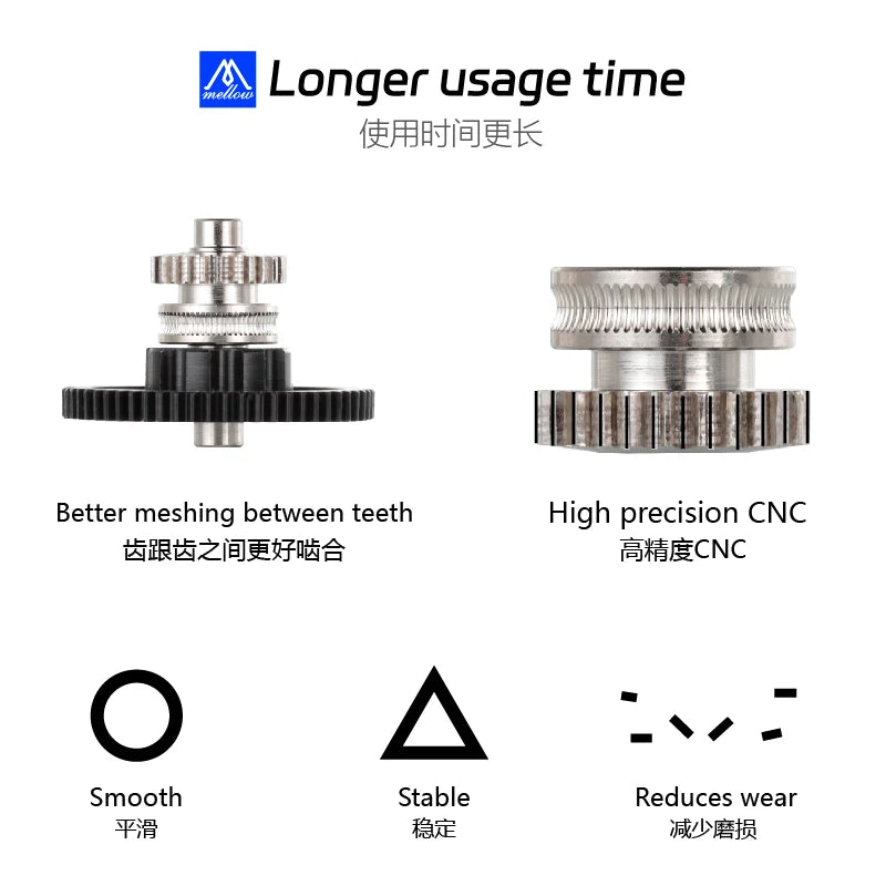 Mellow 60T 12MM Gear All Metal CNC Vz-Hextrudort-Low/WC Plus Extruder For VzBoT 330 VZ235 HevORT Voron 3D Printer