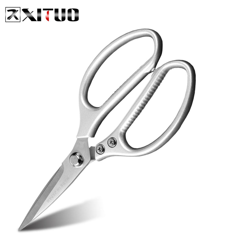 XITUO Stainless Steel Kitchen Scissors Powerful Chicken Bone Scissors Cook shear Fish Duck cut Chef Scissors knife tool