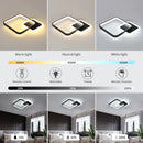 20W Square Acrylic LED Ceiling Lamp, Infinite Dimming with Remote Control LED Ceiling Light for Bedroom, Living Room, Corridor
