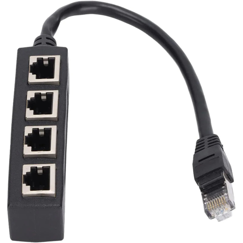 RJ45 1 Male To 4 Female LAN Ethernet Socket 2/3 Port Splitter Ethernet Cable Networking Extender Cable Adapter Accessories