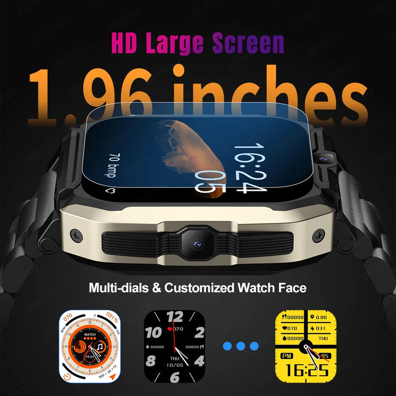 XUESEVEN KOM8 4G LTE HD Dual Camera Smartwatch Face Recognition GPS SIM Card Google Play Store Payment Function Men Watch Phone