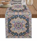 Retro Ethnic Persian Style Linen Table Runner Dresser Scarf Decor Reusable Kitchen Dining Table Runner Holiday Party Decorations