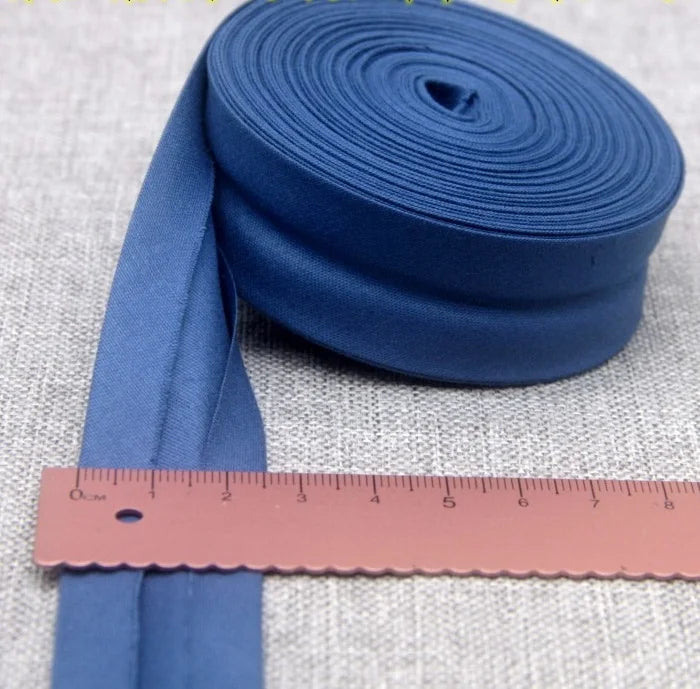 25mm (1“) width Bias Tape 100% Cotton Extra Soft for Baby Cloth Skin-friendly Fablic Bias Binding Tape Ironed Folded 12 yards