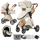 Baby Stroller 3 in1 Cart Baby Crib Baby Carriage for Newborns Luxury Foldable Light Travel Newborn Mom Infant Kids Child Nest