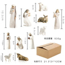 Holy Family Willow Tree Figurine Easter Religious Jesus Nativity Set Hand-painted Statue Ornaments Room Home Decoration Crafts