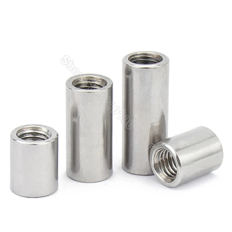 5-100pcs M2 M2.5 M3 304 Stainless Steel Extension Round Column Joint Coupling Nut Cylindrical Connector Joint Sleeve Tubular Nut