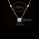 1CT Moissanite Necklace for Women Certified 925 Sterling Silver Sparkling Lab Diamond Pendant Chain Party Jewelry GRA USA Stock