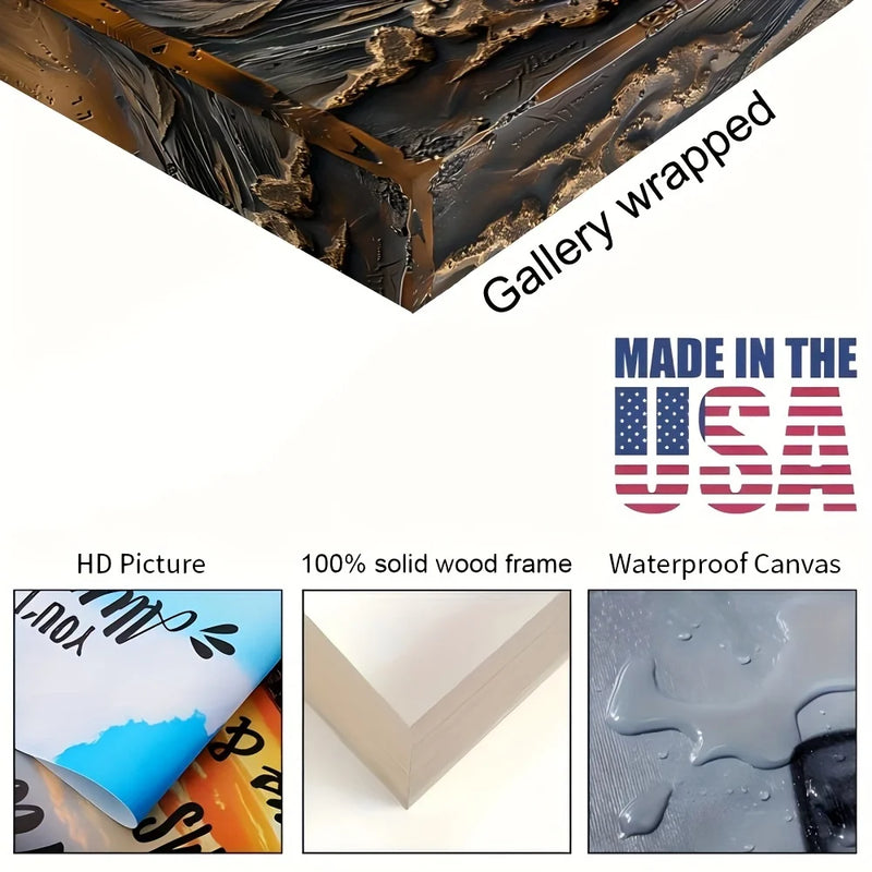 1 PCWooden Framed Canvas Window & Tree Wall Art Print For Home Living Room & Bedroom Holiday Party Decoration Gift Hangable