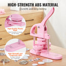 SucceBuy 3-IN-1 Button Maker Button Maker Machine with Panda Magic Book  Ergonomic Arc Handle Punch Press Kit