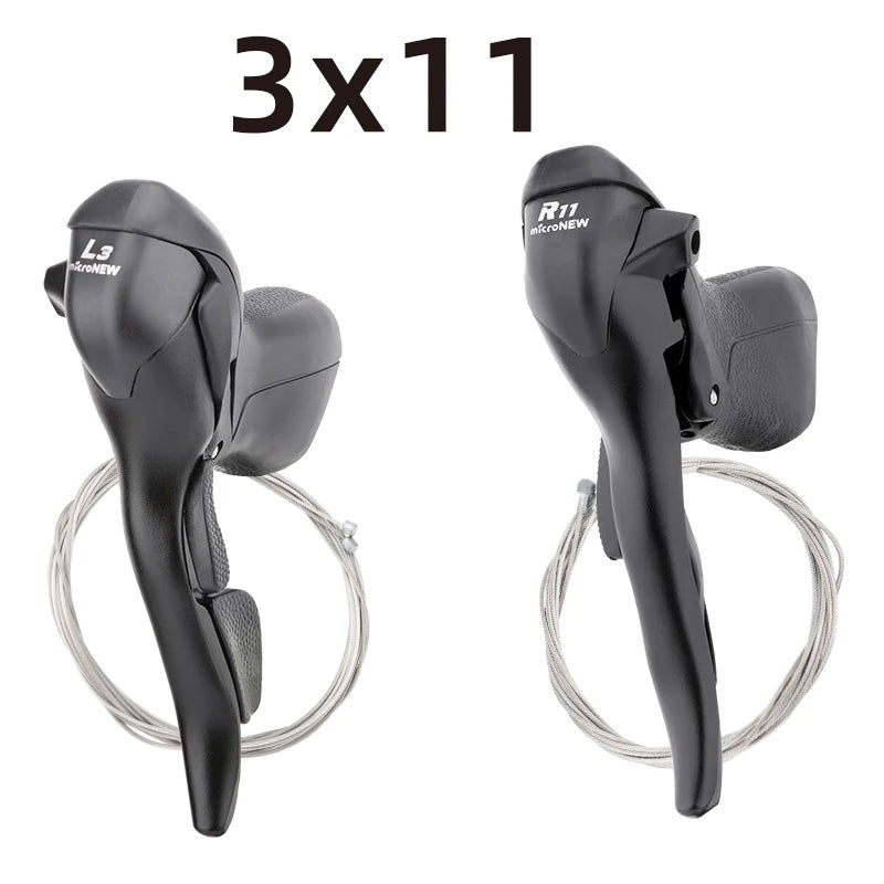 microNEW Road Bike Bicycle Shifter 2*10 Speed For 22.2-23.8mm Handlebar 7/8/9 Speed Dual Control Levers