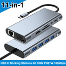 11 in 1 USB C Docking Station USB C HUB 4K 30Hz Type C to HDMI Adapter USB Type C Hubs USB Splitter for PC Laptop MacBook Pro