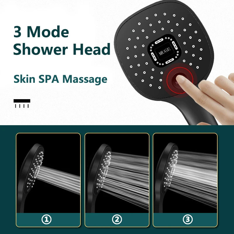 XIAOMI MIJIA High Pressure Shower Head Bathroom Rainfall SKIN SPA 3 Mode Water Saving Shower Faucet Nozzle Bathroom Accessories