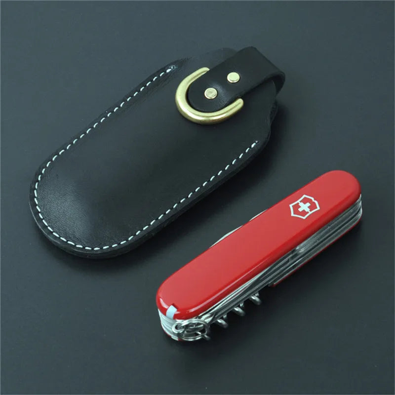 Genuine Leather storage Pouch Sleeve for 84/91 mm Victorinox Swiss Army Knife