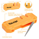 TOLESA Mini Multipurpose Whetstone Knife Pocket Portable Knife Sharpener with Diamond Sharpening Rod 2 in 1 Multi Outdoor Tools