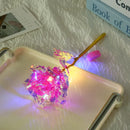 Valentine's Day LED Rose Creative Gold Foil Flower Artificial Flower for Home Decor Wedding Valentine's Day Mother's Day Gifts