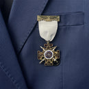 Classic Masonic Ribbon Medal Double Headed Eagle 33 Badge Vintage Mason Freemason Brooch Lapel Pins Fine Jewelry Gifts Souvenir