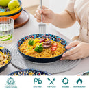 vancasso 6-24 Piece Ceramic Dinnerware Set Stoneware Bohemian Style Dinnerware with Dinner/Dessert Plate/Cereal/Pasta Bowl For 6