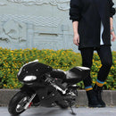 High Brightness Dual Headlights Rubber Handlebar Mini Motorcycle Strong Power 2-Stroke 49cc Over 12 Years Old Kids Pocket Gas Mo