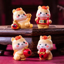 1PC 2026 New Year Figurines Miniatures Cartoon Lucky Horse Micro Landscape Ornaments Home Desk Decorations Room Decor Gift