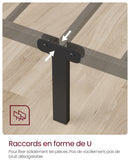 VASAGLE Single Bed Frame, Metal Bed Frame, Fits 90 x 190 cm Mattress, Easy Assembly, for Small Spaces, Guest Room