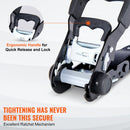 SucceBuy 4pcs Trailer Ratchet Tie Down Straps with Padded Handles Hook Brake Binding Belt for Moving Securing Cargo Motorcycle