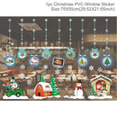 Christmas Window Stickers Merry Christmas Decorations For Home 2024 Christmas Wall Sticker Kids Wall Decals Happy New Year 2025