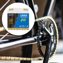 8/9/10/11 Speed Bicycle Chain Fully Electroplated Gold Rust Corrosion Resistant Wear-resistant Durable Suitable for Most Bikes