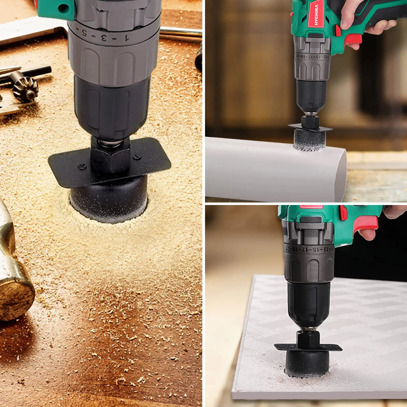 HYCHIKA 19-152mm Hole Saw Set with Storage Box Black for Electric Drill Drilling Wood Wood Metal Plastic Power Tools Accessories
