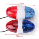 Bicycle Police Siren 4 Sounds Melody Bicycle Power Horn Siren Bell 6-LED Strobe Blue and Red Bicycle Safety Light for Kids Bike