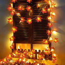 1PC USB/Battery Case Maple Leaf String Lights 10/20/40 LED Lights Waterproof For Halloween Outdoor Autumn Thanksgiving Decor