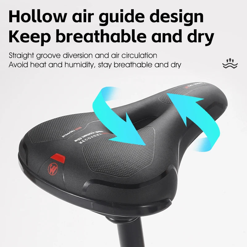 WEST BIKING MTB Bike Saddle Comfortable Mountain Bicycle Saddle Non-slip Shock Absorption Cycling Hollow Seat Bike Accessories