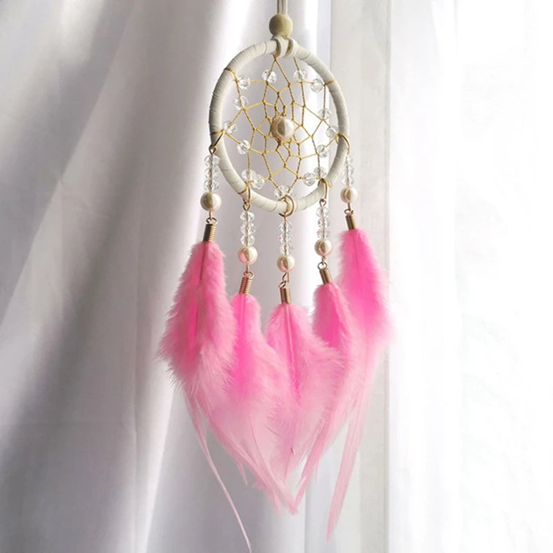 Dream Catcher Car Pendants Hanging Ornaments Feather Car Mirror Pendant Car Accessories for Girls Home Auto Interior Decor Gift