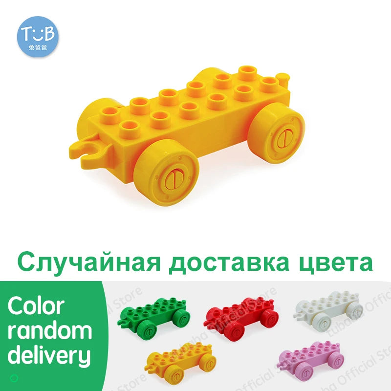 Big Size Block Bricks Train Tracks  Traffic Stop Lights Straight Duploes Black Accessories DIY Hot Toys For Children Baby Gift