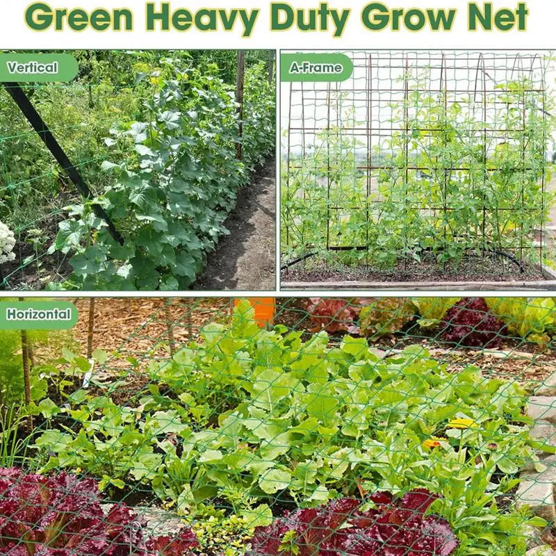 9strand Garden Plant Climbing Net for Flowers Tomato Fruits Vegetables Grapes polyester Trellis Netting 0.9m/1.8m/2.7m/3.6mX1.8M