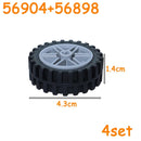 MOC Technical Tire Wheel Cross Hole Set Motorcycle Tyre & Rim Car Truck Wheels Hub Bricks Construction Building Blocks
