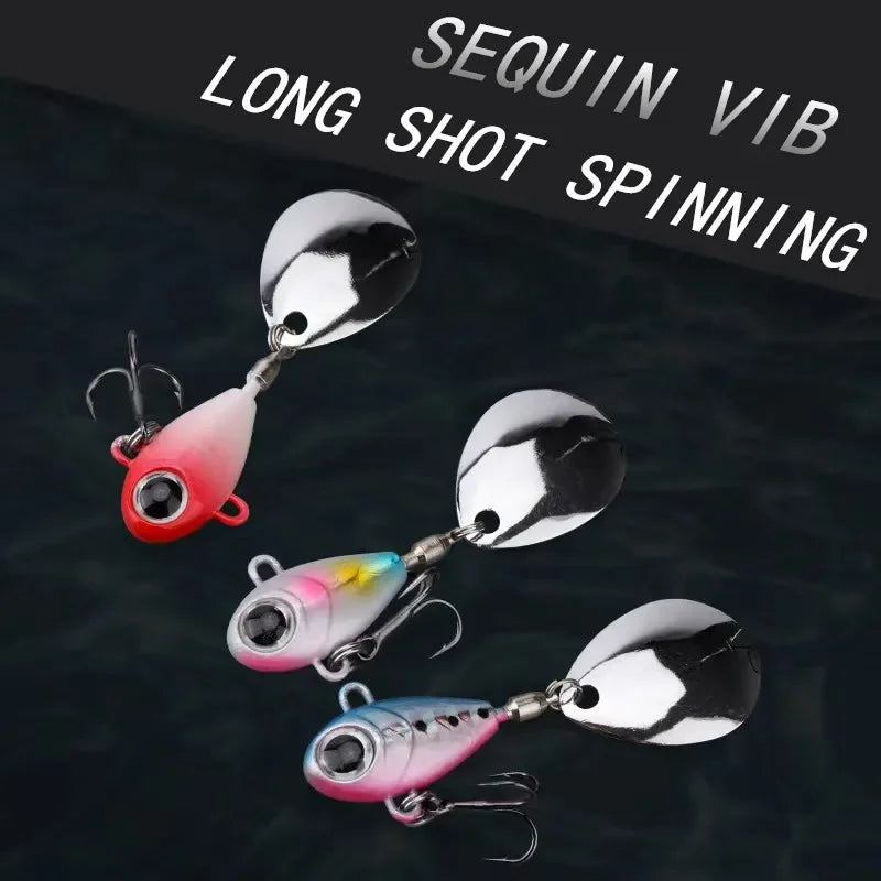 Spinner Bait Sinking Metal Jig VIB Chatterbait Rotating Tail Vatalion Lure Sea Fishing Tackle Bass Carp Spoon Wobblers Buzzbait
