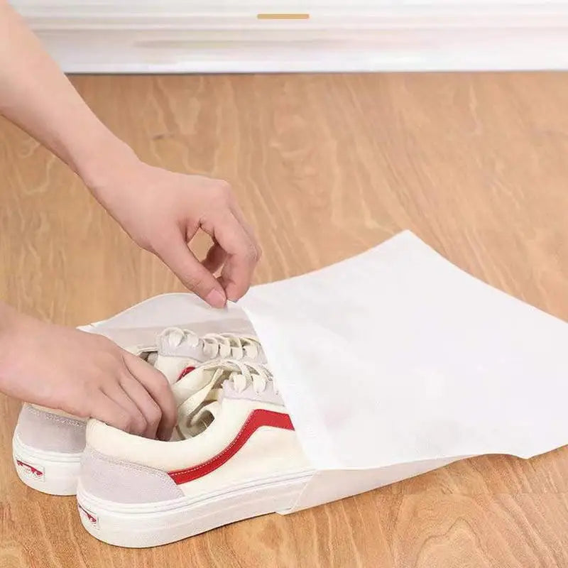 50Pcs Shoe Drawstring Bags Anti Yellowing Dustproof Shoe Bags For Travel Non-woven Storage Pouch With Drawstring For Shoes Boots