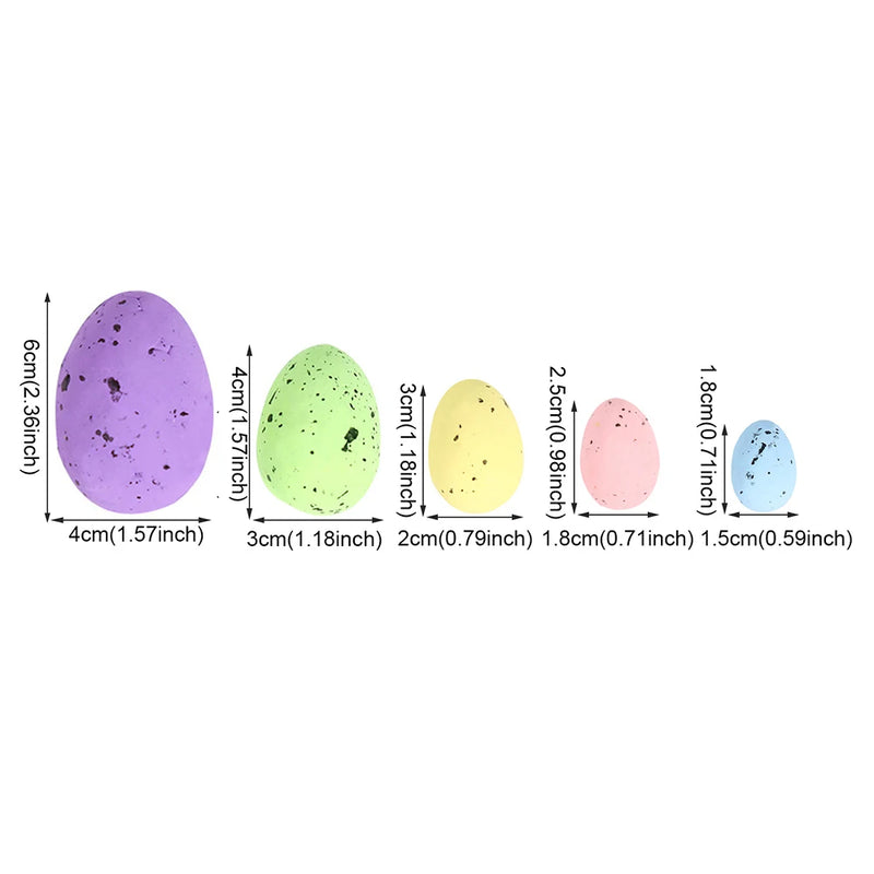 20/50/100pcs Easter Eggs Decoration,Fake Foam Eggs,Painted Bird Pigeon Eggs,DIY Easter Craft Wreath