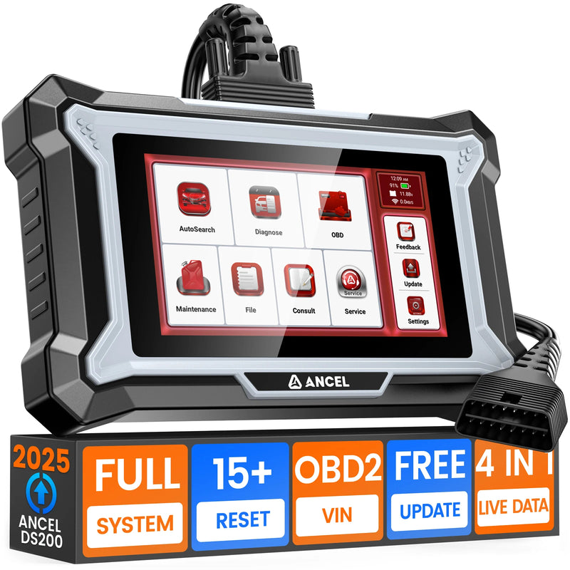 ANCEL DS200 OBD2 Car Diagnostic Tools All System Code Reader 15 Reset FCA Autoauth Automotive Scanner WiFi Lifetime Free Update