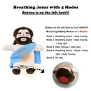 40CM Breathing Jesus Soothe Plush Toy for Kids Soft Soothing Jesus Plushies Comforting Jesus Heart Toy Easter Christmas Gifts