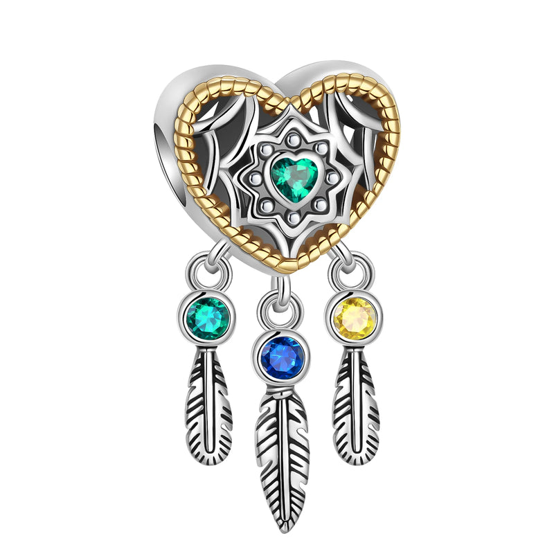 2023 New Dreamcatcher Hot Air Balloon Flower Fit Original Pandora Charms Bracelet Women Jewelry DIY Gift