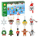 Christmas Tree and Decorations Santa Claus Sleigh Snowman Building Blocks Toys Suit with Light Kit for Children's Gifts