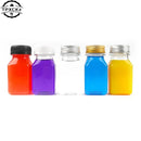 4Pcs 120ML Clear Drink Containers Plastic Reusable Empty Juice Bottles With Black Tamper Proof Lids Milk Split Beverage Bottle