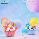 New Keeppley Sanrio Building Block Kuromi Gemini Hellokitty Cartoon Ice Cream Cake Decoration Model Children's Toy Birthday Gift