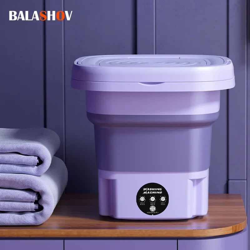 8L Portable Folding Washing Machine Bucket for Clothes Socks Underwear Cleaning Washer Portable Small Travel Washing Machine